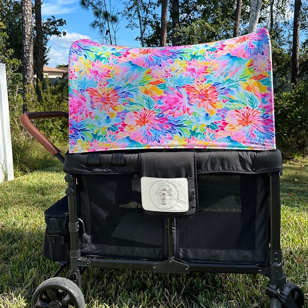 Ready to Ship Bright Colorful Floral Canopy for Wonderfold Wagons