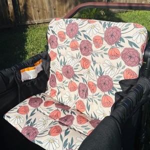 Neutrale Blumen Sitzbezüge für die Wonderfold Keenz Rainbow Baby Vyoo Joymor Wagon Kinderwagen