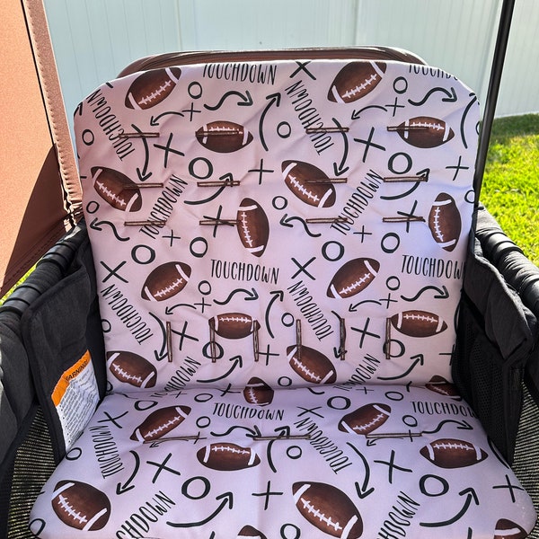 Football Seat Covers and Mesh Canopy for the Wonderfold Wagon Stroller