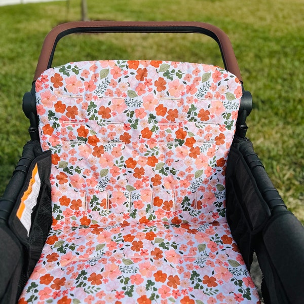ONE Wonderfold Wagon Ready to Ship W4 Floral Seat Covers Water Resistant Padded for Comfort Reinforced Strap Holes