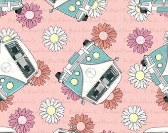 Pink Van Floral UV50+ Wonderfold Wagon Canopy or Nap Mat or Seat Cover Floral W2 W4 L2 L4 Pro Elite Luxe