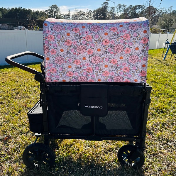 Ready to Ship Lavender Floral Canopy UV50+ for Wonderfold Wagon