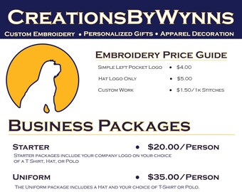 Custom Embroidery for your Business | Apparel Decoration | Promotional Products for businesses | Event Swag | Business Services