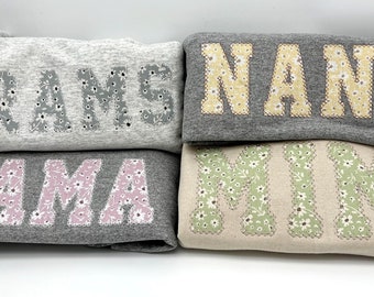 Personalized Nana Sweatshirt Gift | Personalized Embroidered Sweatshirt | Christmas Gift  | Winter Apparel | Floral |  Birthday Gift