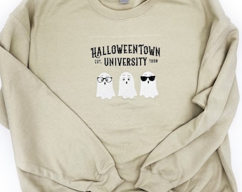 Halloweentown University Halloween Embroidered Sweatshirt, Halloween Sweater, Halloween Crewneck, 2023 Halloween, Halloween Sweatshirt,