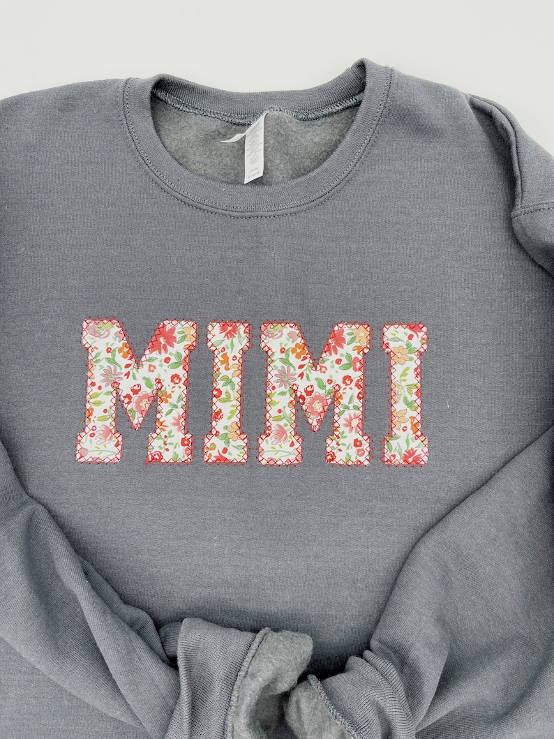 Nana Embroidered Sweatshirt Gift Personalized Sweatshirt Mothers Day Gift Winter Apparel Floral Nana Shirt Birthday Gift image 3