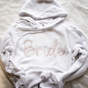 Personalized Bride Hoodie: Embroidered Bridal Shower Gift