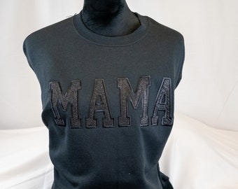 Custom Glitter Applique Sweatshirt - Personalized Word & Glitter Color