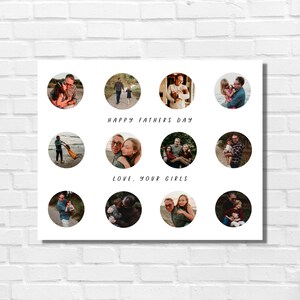 Vatertag Fotokunst Druck, Vatertag Foto Wandbehang, Geschenk für Papa, Sofort Download, 100% bearbeitbar, Corjl, 8x10, 16x20