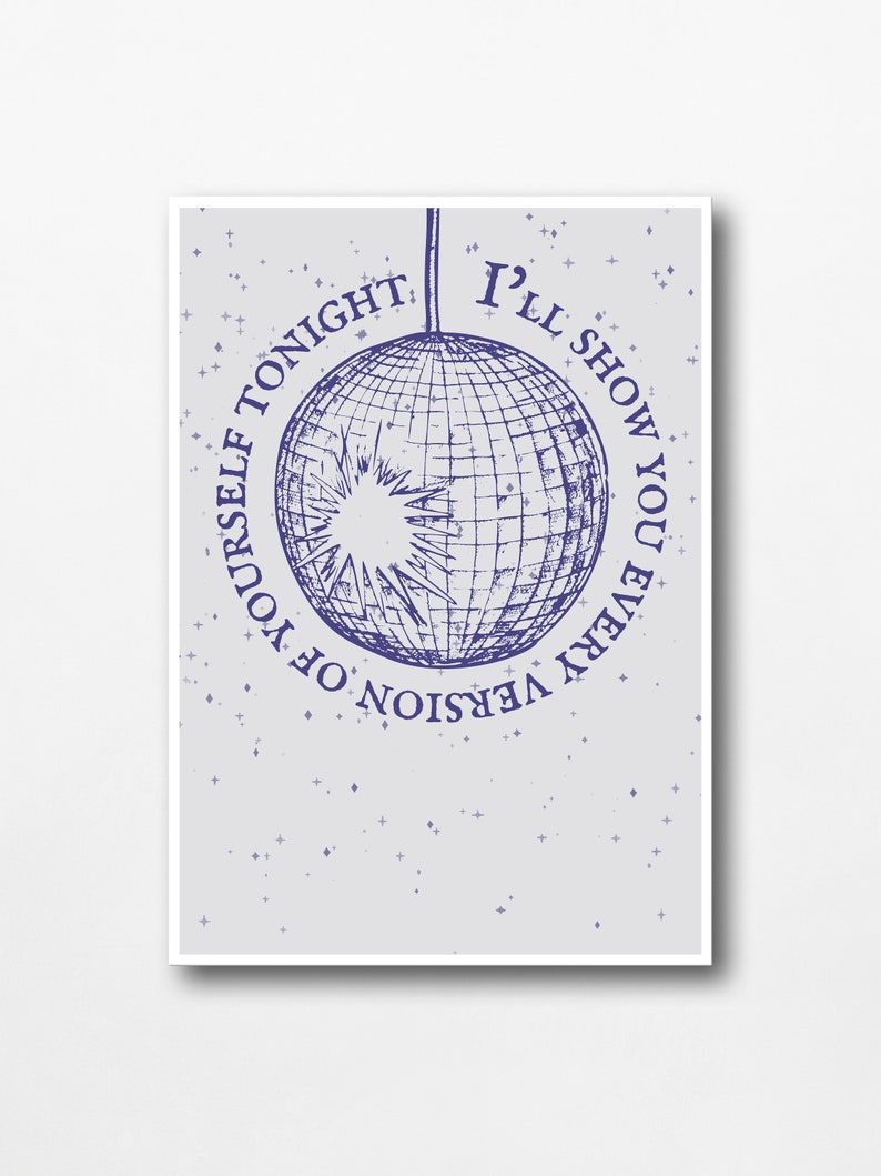 Taylor Swift Mirrorball Art Print Digital Download Wall Art Etsy