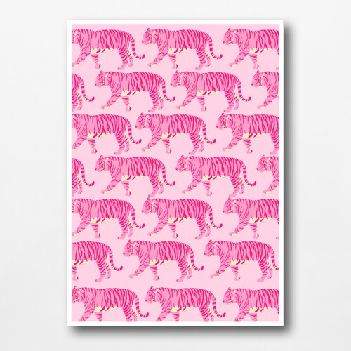 Pink Hearts Preppy Wall Art Printable Preppy Room Decor for - Etsy