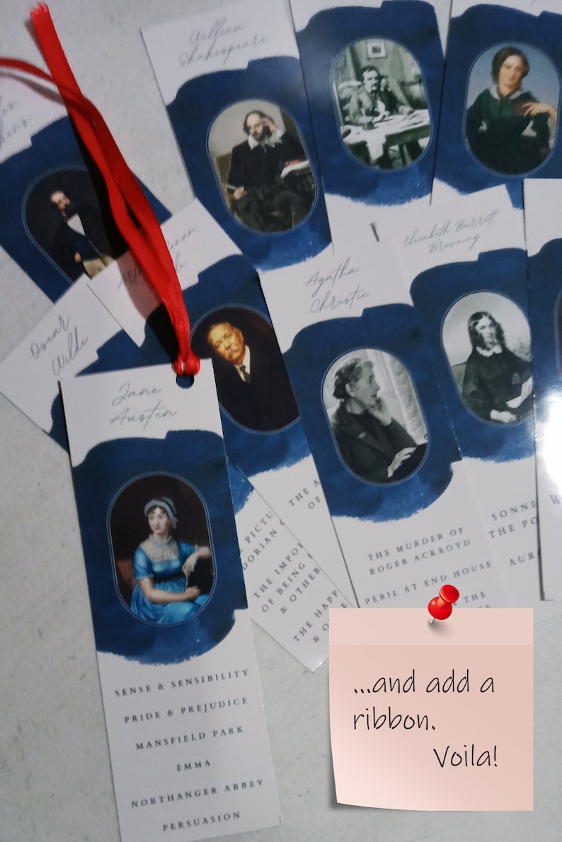 Vintage Printable Instant Download Bookmark Shakespeare Jane - Etsy