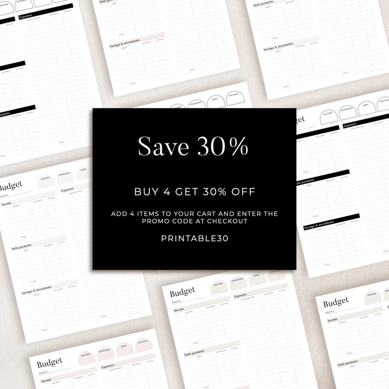 Monthly Budget Tracker, PRINTABLE PDF, A4, Letter, Digital Goodnotes