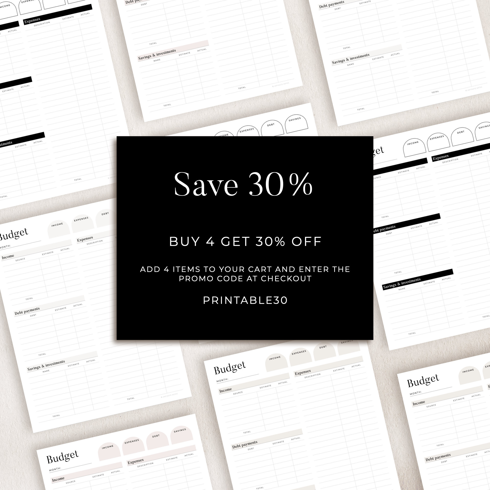 Monthly Budget Tracker, PRINTABLE PDF, A4, Letter, Digital Goodnotes ...
