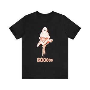 Maglietta di Halloween, camicia da donna di Halloween, camicia da fantasma di Halloween, camicia da fantasma con i tacchi, fantasma sulla grata della metropolitana