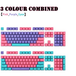 104pcs Build Your Own Keycaps PBT Double-Shot Keycaps Set ANSI Layout Mechanical Keyboard Artisan Custom Keycaps Puller&Gift Included