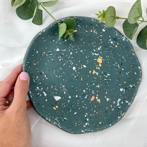 Terrazzo Jewelry Tray, Irregular Terrazzo Plate, Colourful Trinket Dish, Terrazzo Trinket, Irregular Wave Tray, Home Decor, Jewelry Holder.