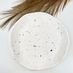 Terrazzo Jewelry Tray, Irregular Terrazzo Plate, Colourful Trinket Dish, Terrazzo Trinket, Irregular Wave Tray, Home Decor, Jewelry Holder.