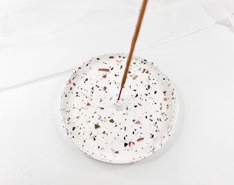 Terrazzo Incense Holder, Incense Burner, Handmade Incense Holder, Incense Stick Burner, Incense Dish, Housewarming Gift, Gif For Friend.