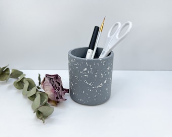 Terrazzo Pen Pot Pencil Holder For Kids Terrazzo Brush Holder For Her Gift For Friend Hand Made Home Decor Housewarming Gift