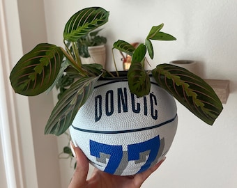 Mini Luka Doncic Basketball Planter | Dallas Mavericks | NBA Gift | Basketball Gift | Home Decor | Kyrie Irving | Hypebeast Decor