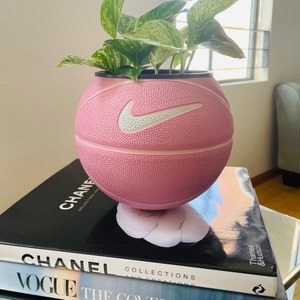 Mini Pink Basketball Planter | Hypebeast Decor | Sports Gift | Nike Basketball | Plants Stand | &#39; Plants | Pothos Holder | Girls Basketball
