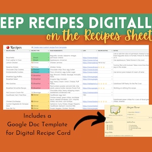 Meal Prep Planner | Google Sheets Template - Etsy