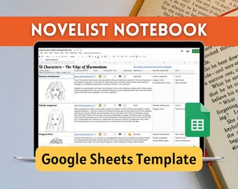 Novelist Notebook | Google Sheets Template