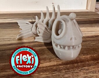 Flexi Skeleton Angler Fish / 3D Printed /  Fidget Toy