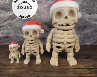 Santa Skeleton / Fidget Toy / 3D Printed