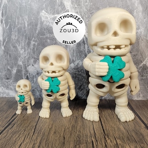 Shamrock Skeleton / Fidget Toy / 3D Printed