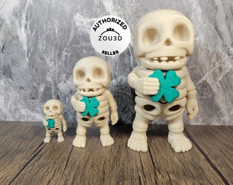 Shamrock Skeleton / Fidget Toy / 3D Printed