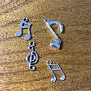 Silver Music Note charms