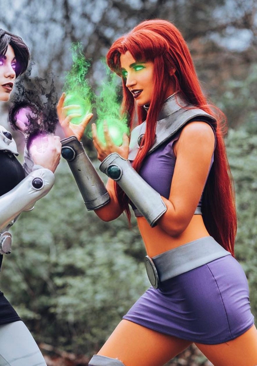 Adult starfire cosplay costume