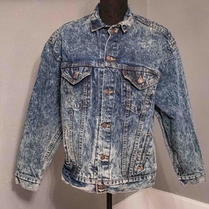 1980s Levi&#39;s Stonewash Trucker jacket vintage excellent condition  XL Type III