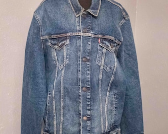 Jaqueta jeans Levis original excelente jaqueta caminhoneira vintage lavagem escura XXL tipo III