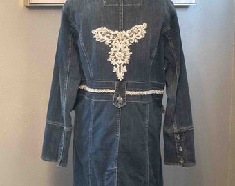 Denim Jacket Rhinestone - Crystal Luxury Jacket - Couture Denim Jacket