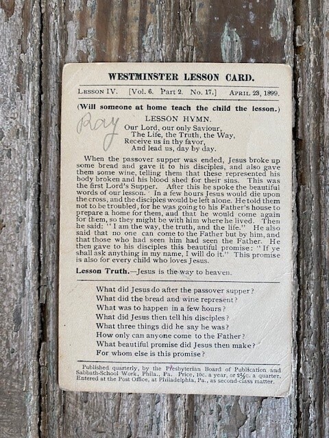 Vintage Antique Westminster Lesson Cards 1899-1914 - Etsy