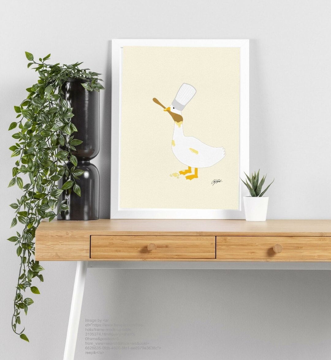 Silly Goose | Silly Goose Art | Silly Goose Print | Baking Print | Duck ...