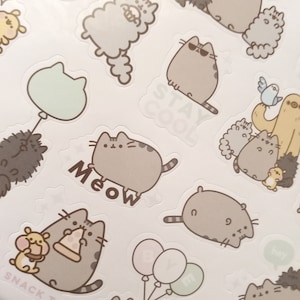 Pusheen the cat Stickers| Adorable|super cute pusheen the cat stickers cat sticker|pusheen cat stickers| good for everything|•