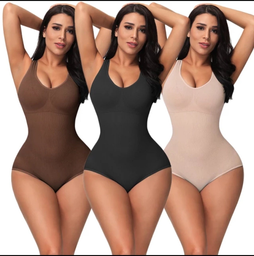 New BodyWrap Underbust Bodysuit Nude Shapewear Tummy Control S M L
