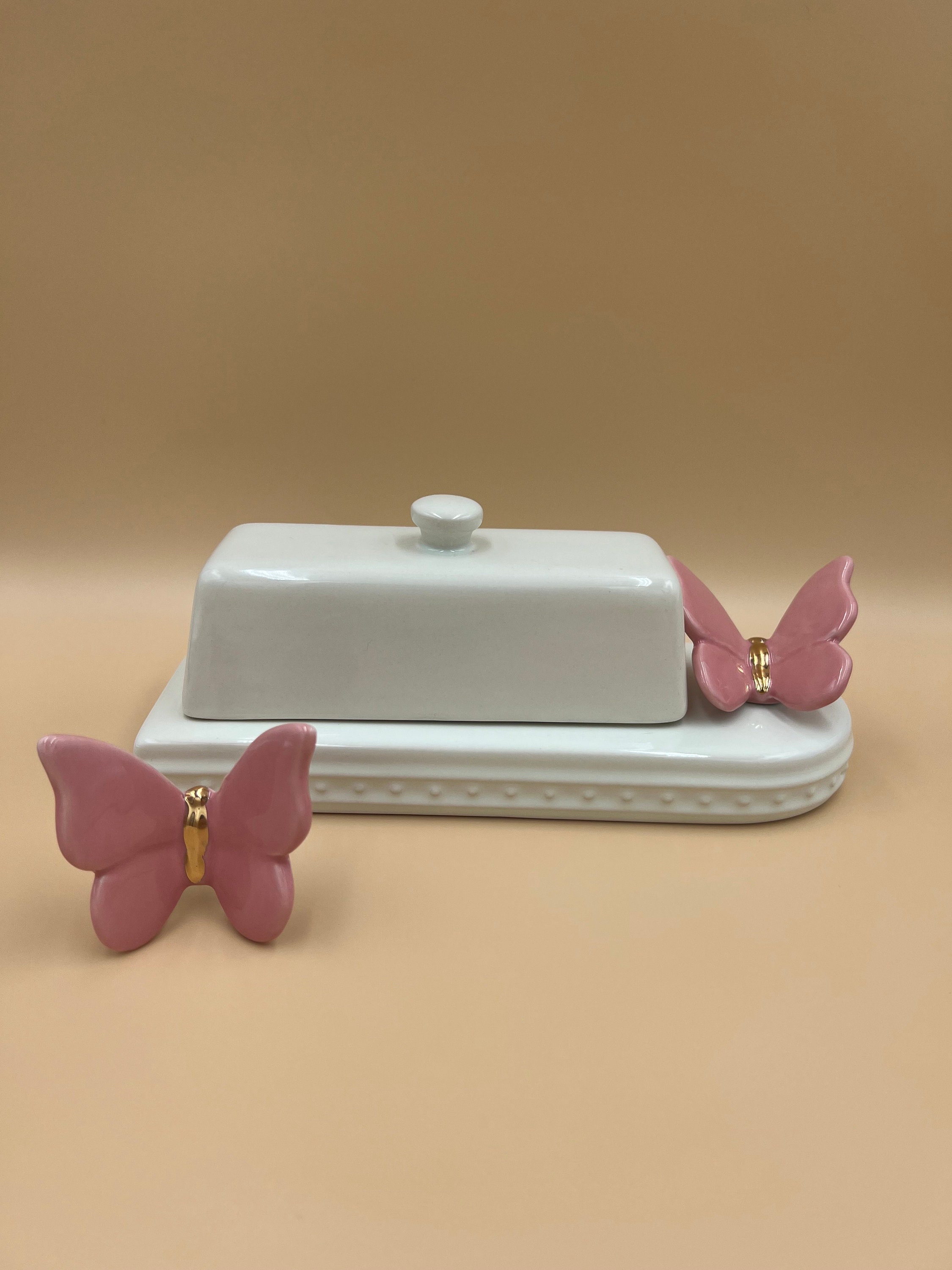 Nora Fleming Navy Blue Butterfly Mini A412 – Exclusive Glossy Ceramic Mini, Flawless With Original Packaging