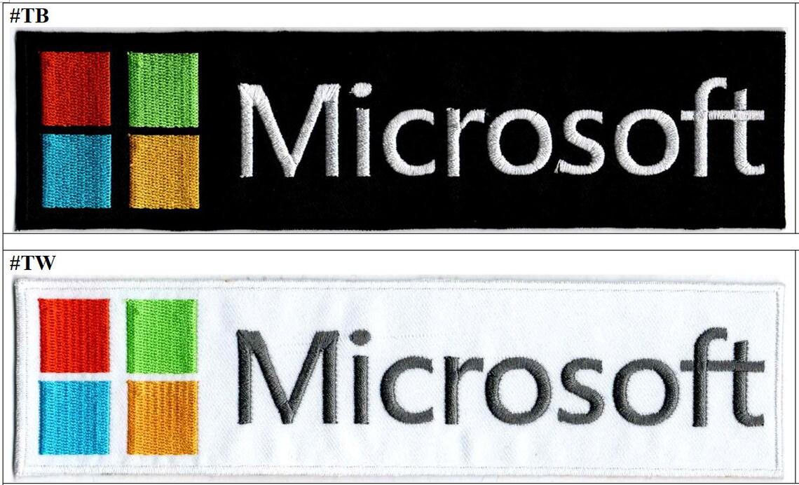 Microsoft Badge Iron on Embroidered Patch Etsy UK
