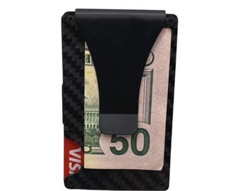 IPick Ford Logo Carbon Fiber RFID Blocking Wallet - Real Carbon Fiber & PU Leather, Bifold, 4 Card Slots, ID Window - View #4