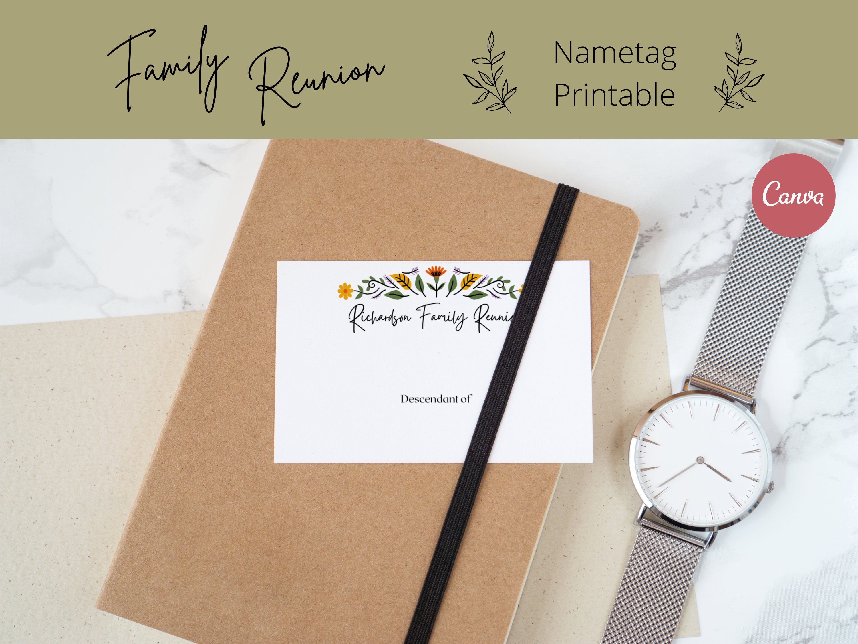 Family Reunion Name Tag Template Floral Event Name Tag Template for Family Reunion Name Tag Template Floral Event Name Tag Template for