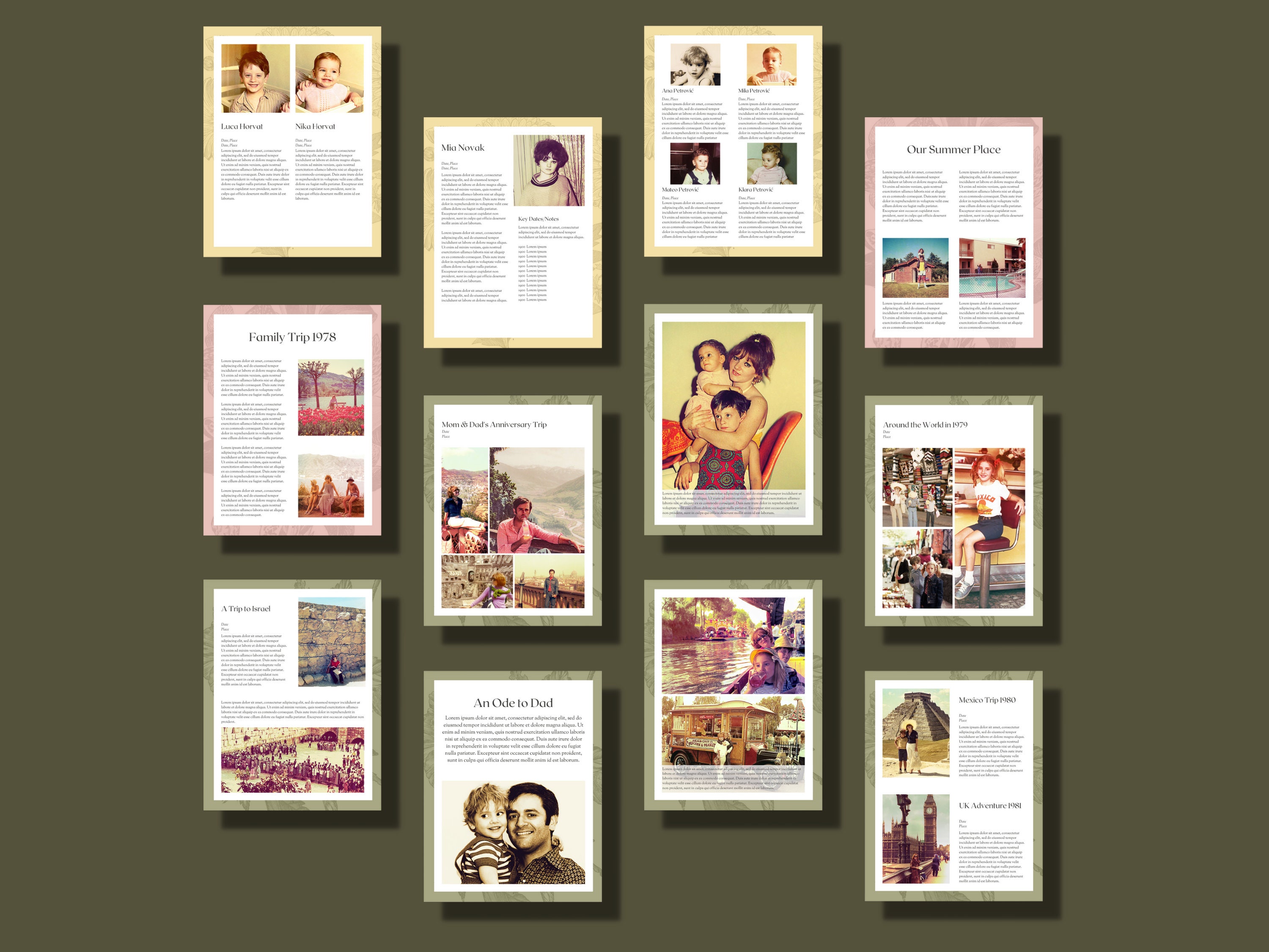 Family History Book Template Pastel Customizable Ancestry Etsy Canada