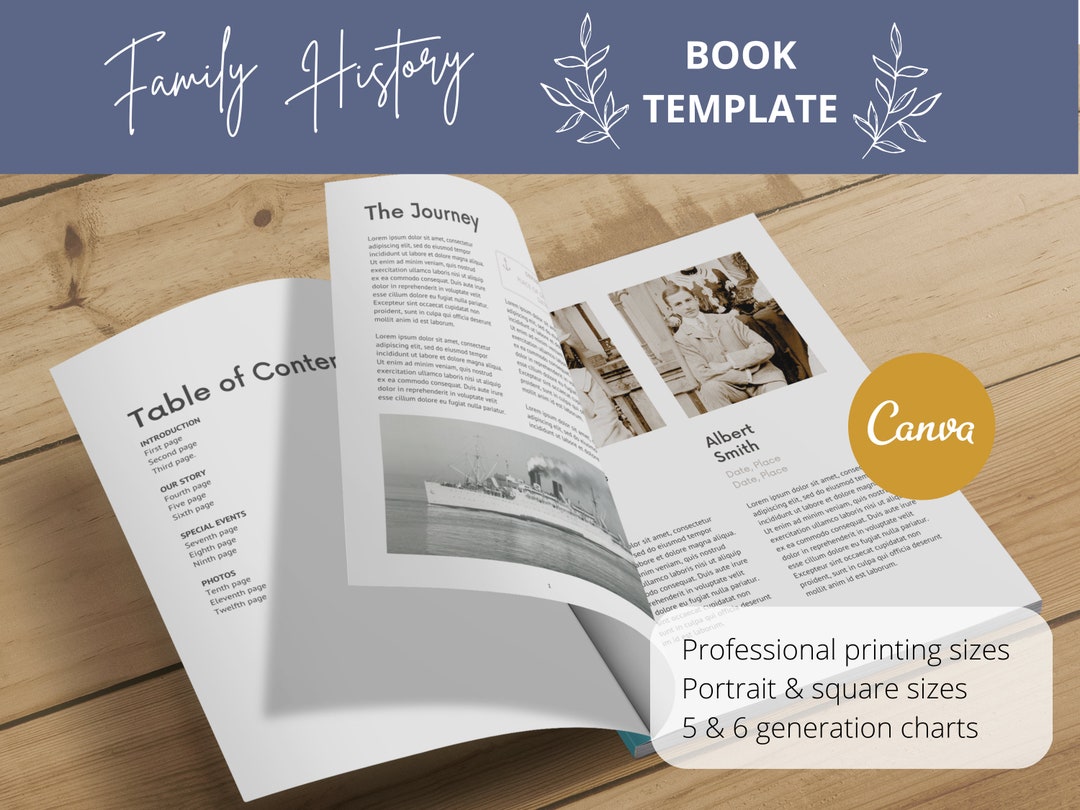 Family History Book Template Canva Minimalist Customizable Family Album Family History Book Template Canva Minimalist Customizable Family Album
