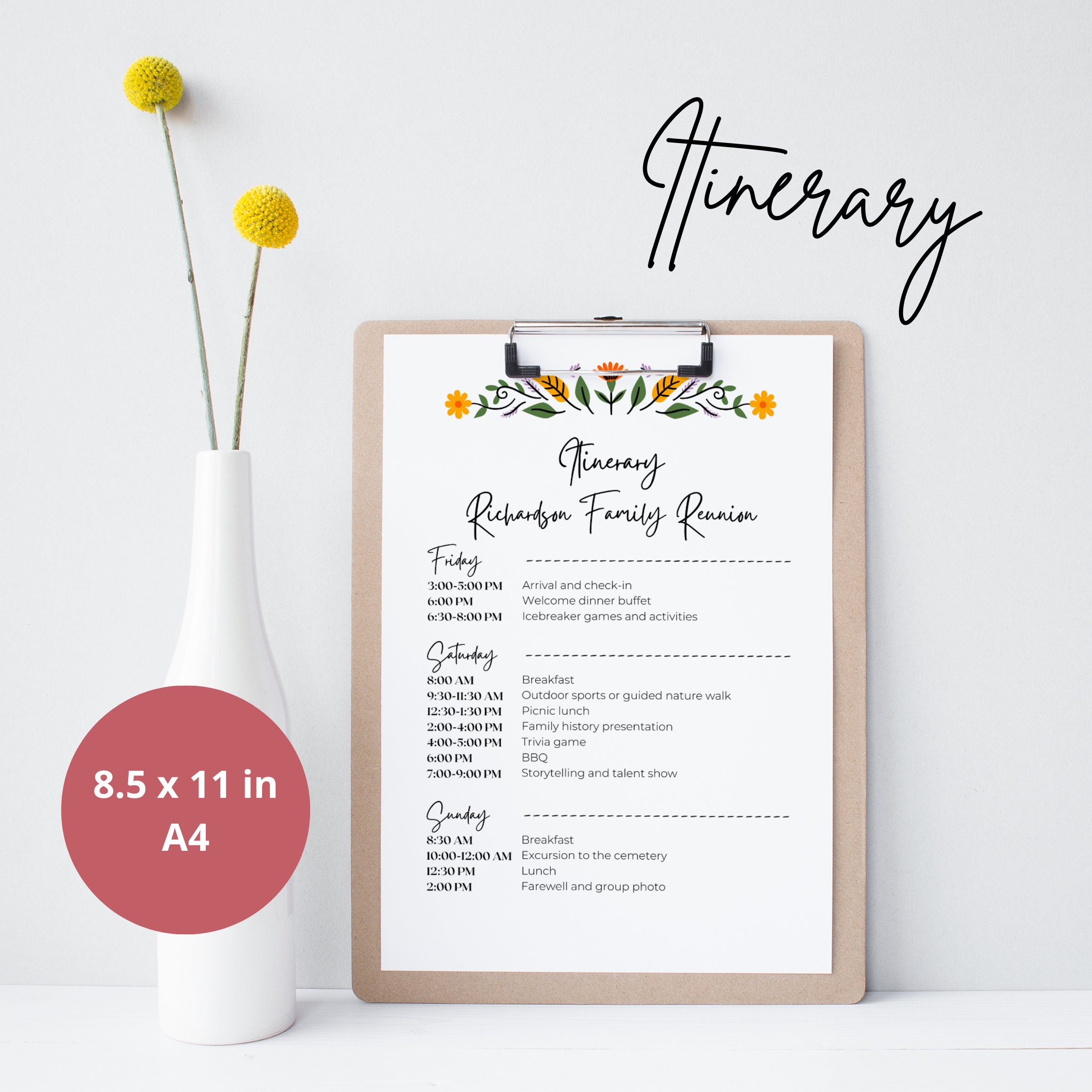 family-reunion-itinerary-template-floral-event-itinerary-template