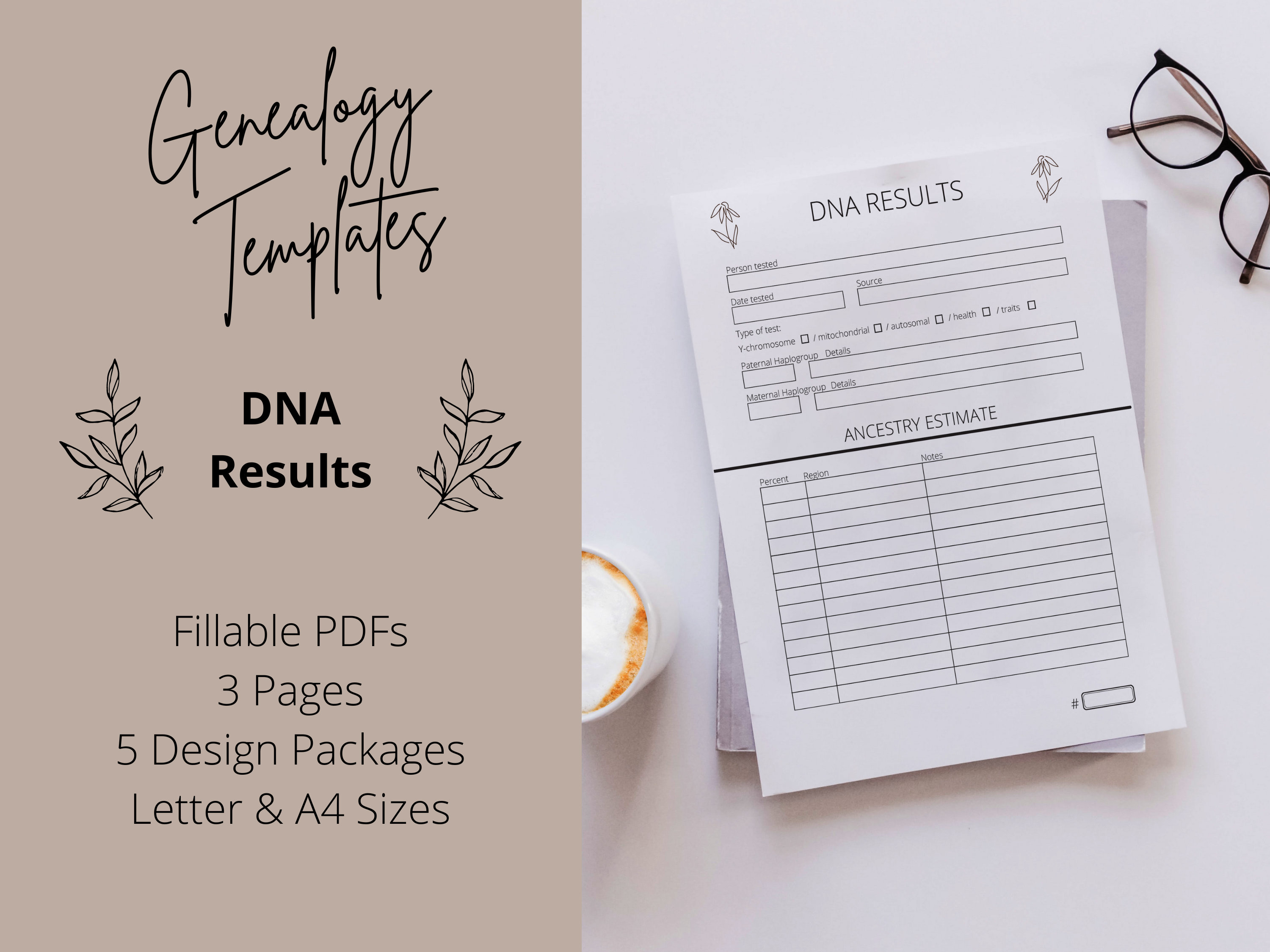Dna Identification Form.pdf DNA Results Genealogy Research Digital Printable Fillable Forms PDF ...