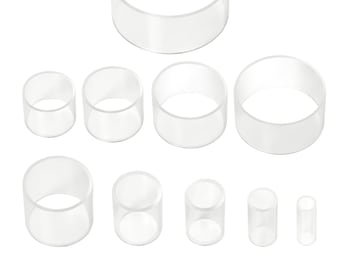 Set of 10 Acrylic Transparent Pipes - for Wire Shaping Used with UV dip Resin